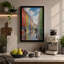 Colorful Street Reflected Modern 1 Piece Wrapped Canvas Wall Art-1519731239-1519731242