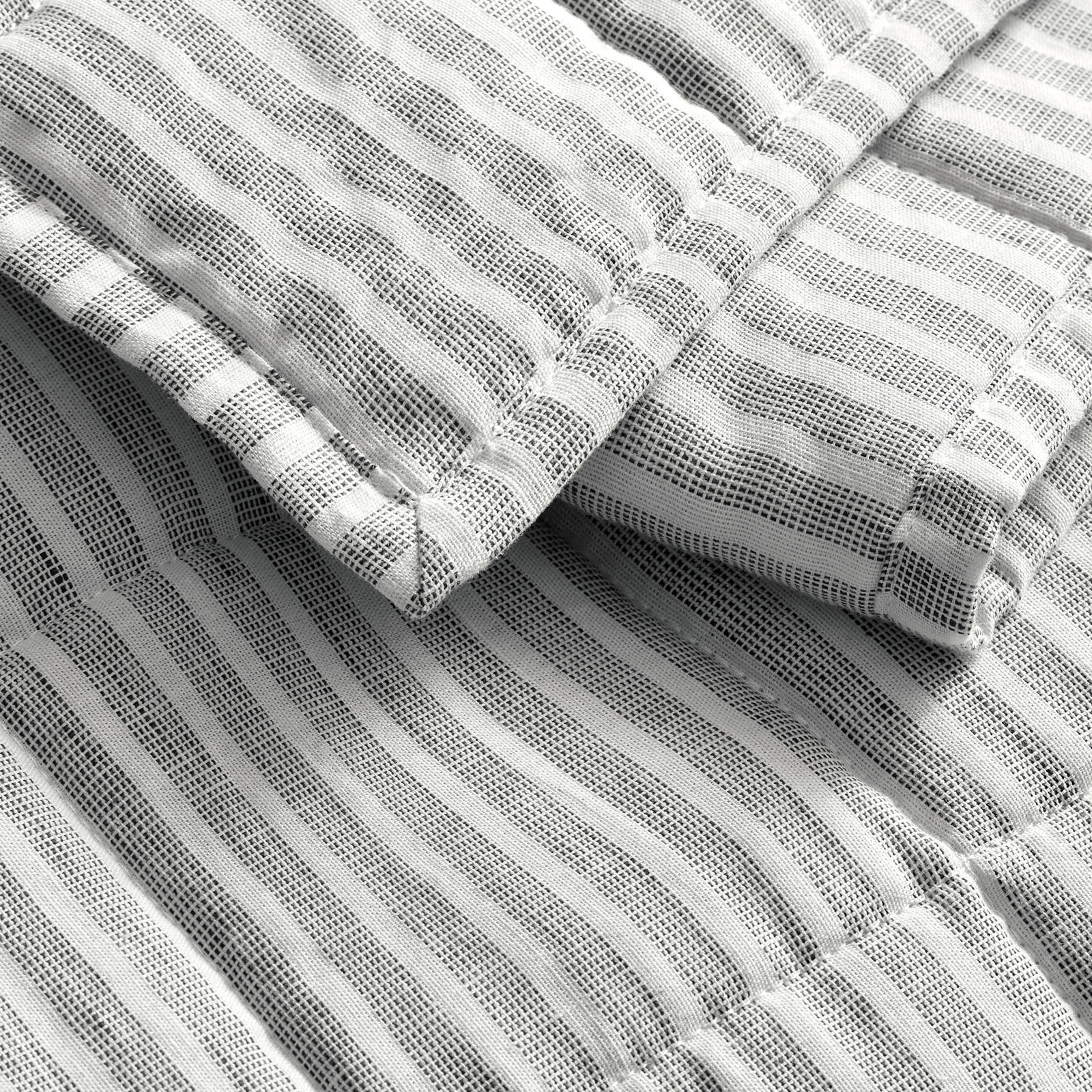 Canfield Cotton Blend Quilt Set, Navy, King Quilt + 2 King Shams
