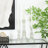 Set of 3 12.05 " Glass Candlestick