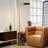 Minimalist Floor Lamp, Slim Standing Light With Neutral Shade For Contemporary Living Room & Bedroom Ambience 110~120V Elara Floor Lamp Gold Outer And White Inner