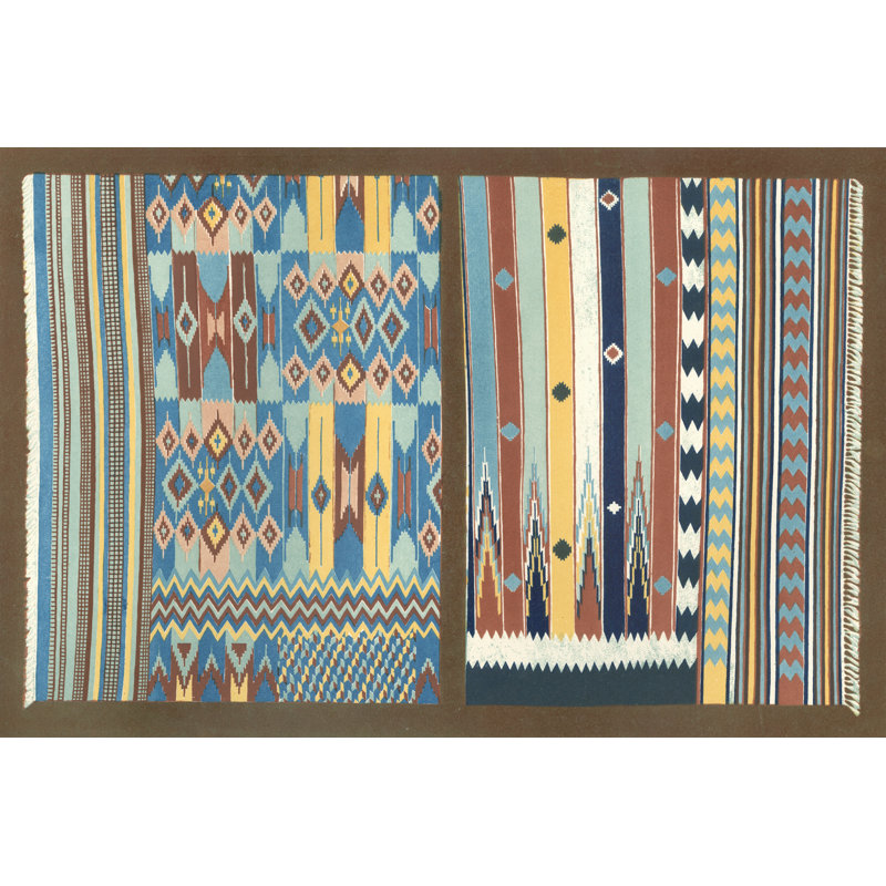 Indian Carpet Design by J.B. Waring - Wrapped Canvas Print, 30cm H x 46cm W x 3.8cm D
