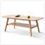 Table centrale polyvalente en bois massif avec rangement et espace de travail, idéale pour la maison et le bureau