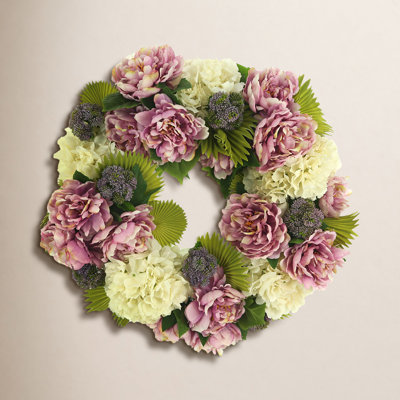 The Holiday Aisle® 24" Peony Wreath