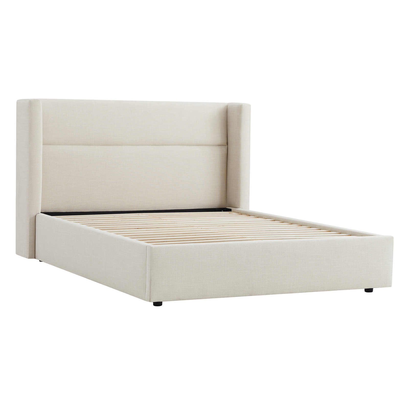 Jayla Platform Bed, Queen, Effie Linen Performance Linen