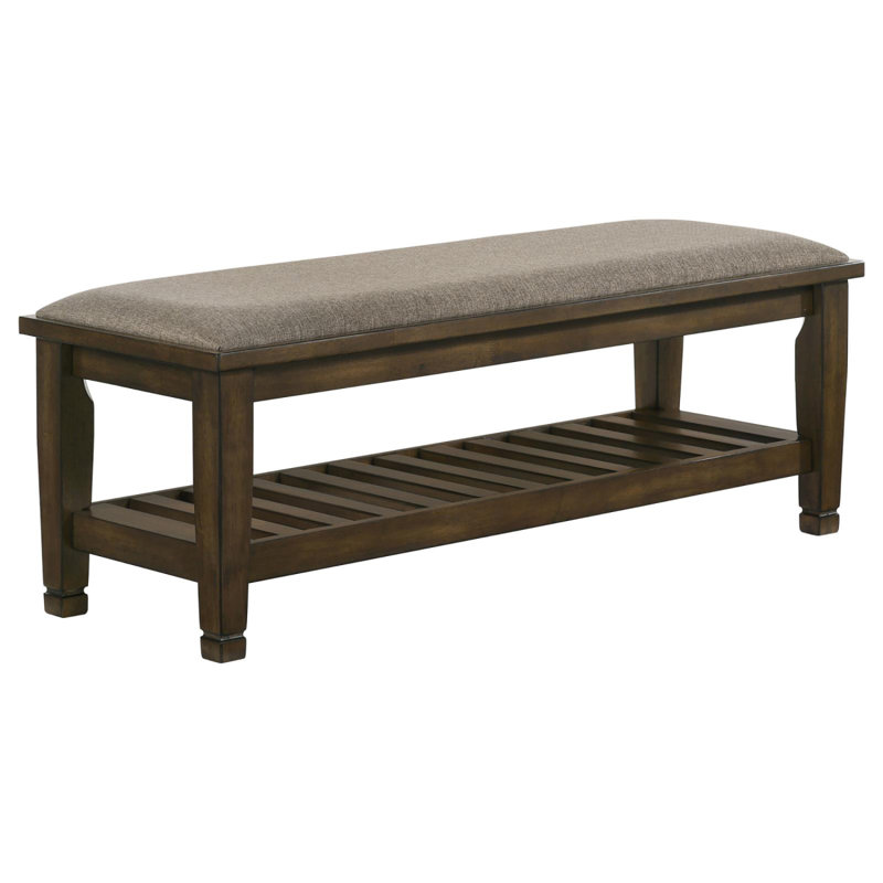 Banc rembourré avec tablette inférieure