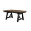 Mobilier de salle à manger 5 pièces, style maison de campagne transitionnel, bois massif, finition gris anthracite blé, table extensible avec chaises rembourrées, sièges 6 2 x 14 po, rallonge pour 2 personnes-2000437066