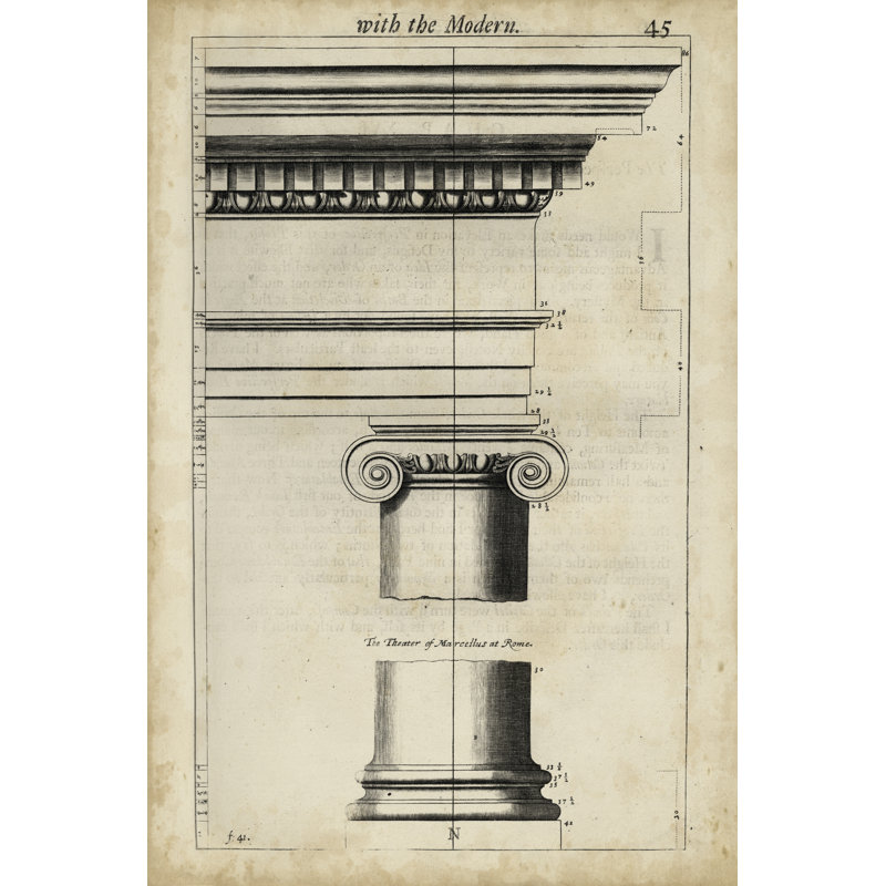 Ancient Architecture VI by John Evelyn - Wrapped Canvas Print, 91cm H x 61cm W