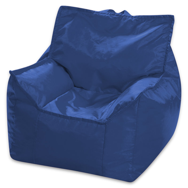 Newport Small Bean Bag Chair, Navy Polyester Blend