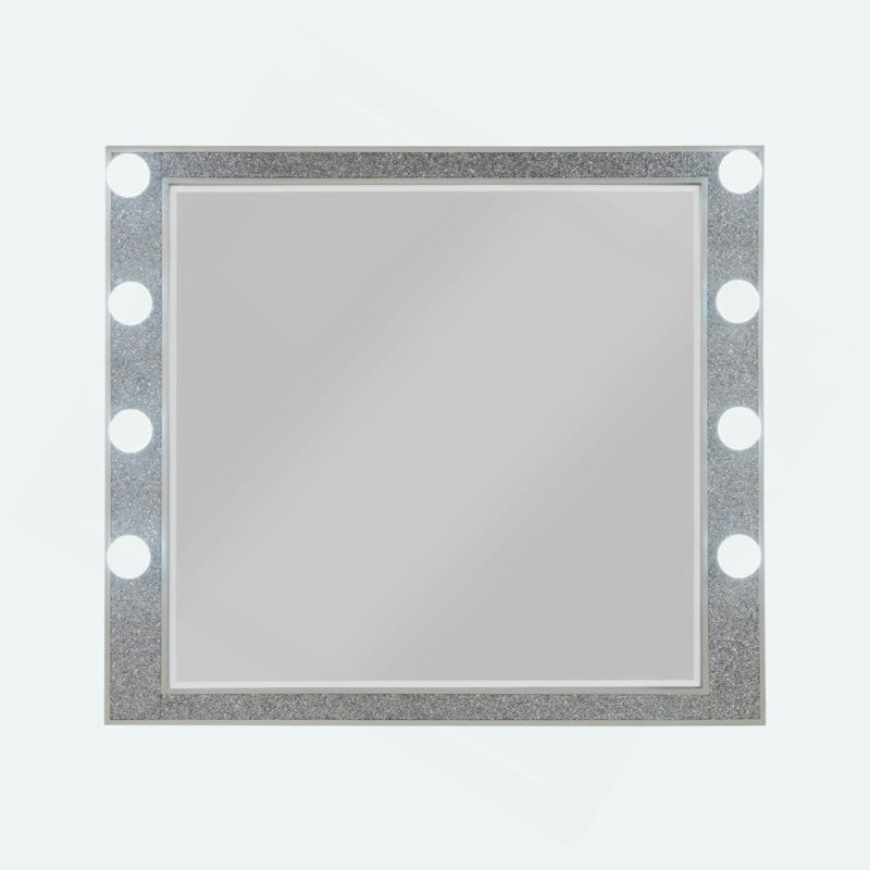 Miroir avec finition miroir et champagne