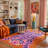 Tigris Animal Print Machine Washable Red / Pink Area Rug Indoor with Non-Slip Backing-230035568