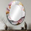 Blanc et rose pivoines élégantes I - miroir mural traditionnel ovale-17163982