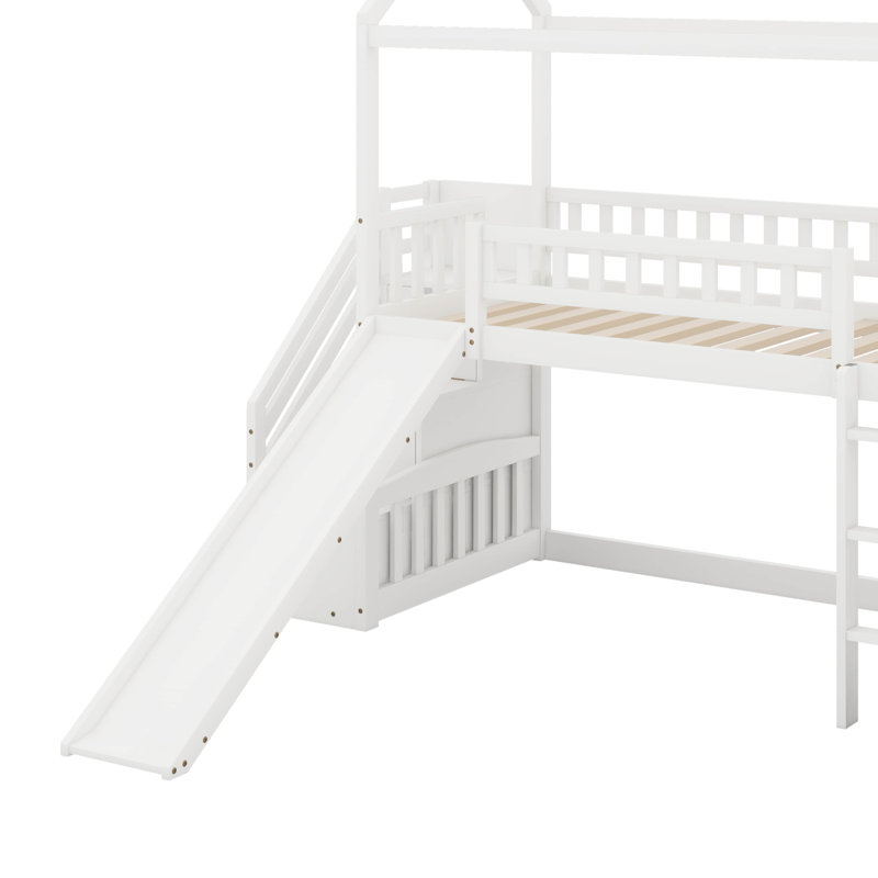 Lit mezzanine simple avec glissade