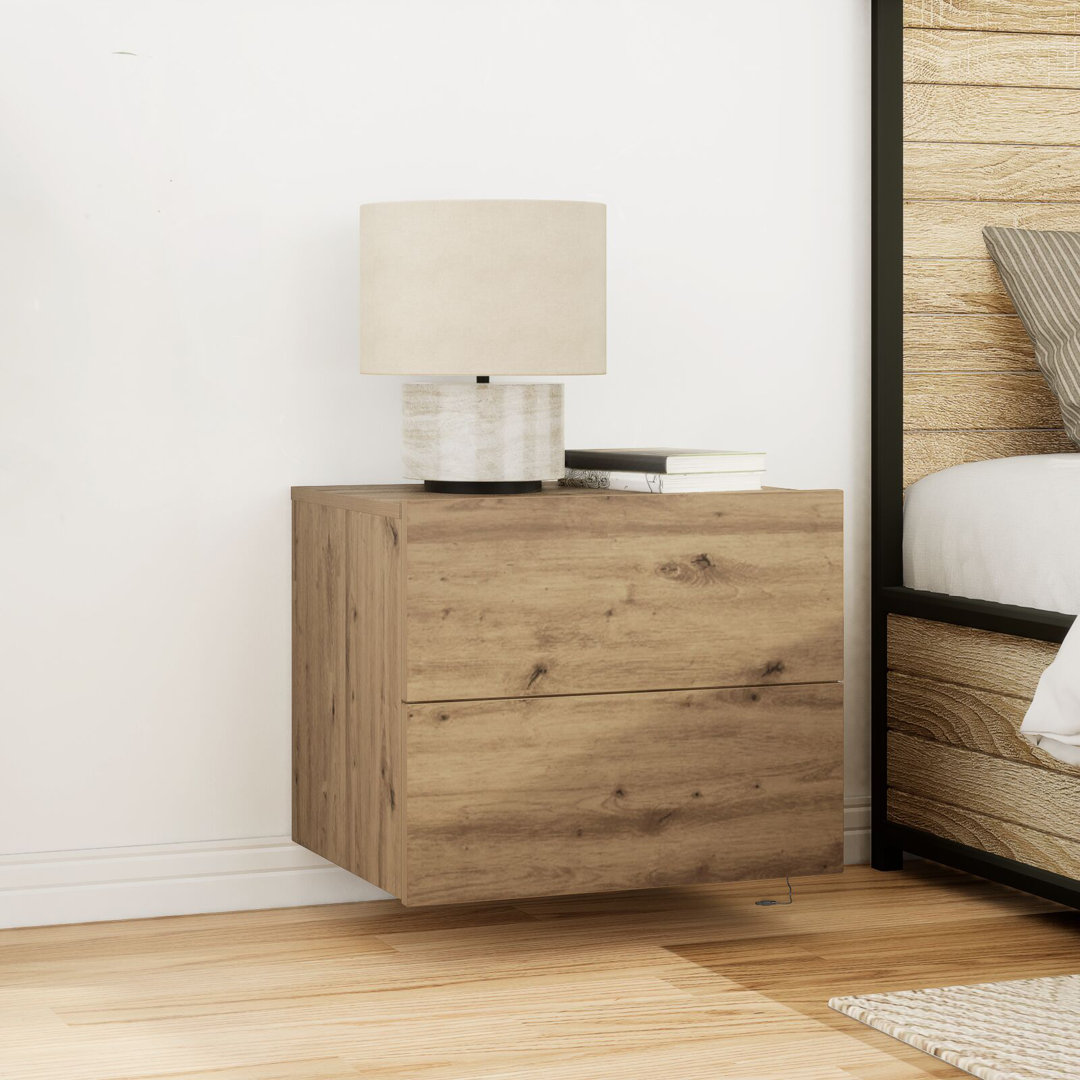 50cm W Solid Wood Bedside Table