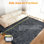 Tapis chauffant chauffant sans fil avec tapis chauffant de 8 pi x 10 pi avec 6 niveaux de chaleur et fonction de mise hors tension automatique, tapis chauffant moelleux pour le salon, la chambre, la salle de jeux et le bureau, gris