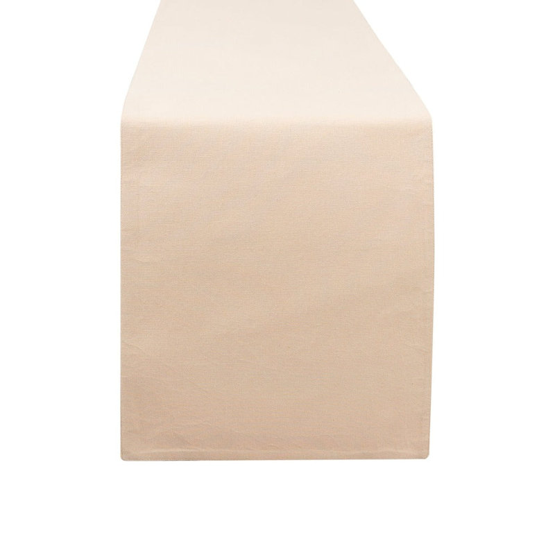 Premium Solid Rectangle Cotton Table Runner, 13" x 72", Taupe
