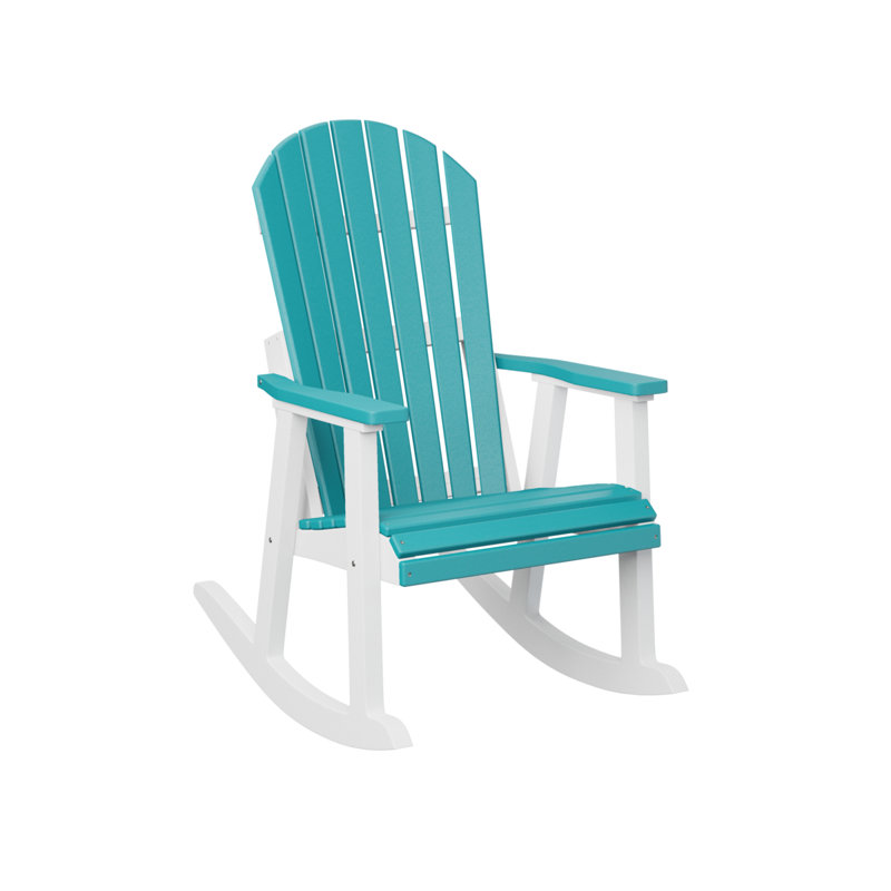 Fauteuil berçant berlinois berlinois, Bleu Aruba / blanc