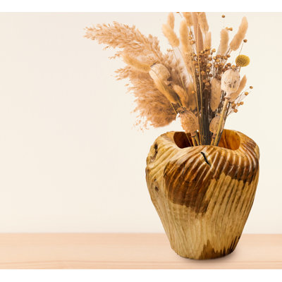 Costiana Handmade Wood Table Vase