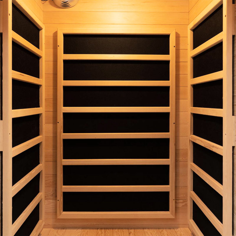 Vidalux Carbon Saunas FAR Infrared Sauna with Remote Control in Hemlock, 1