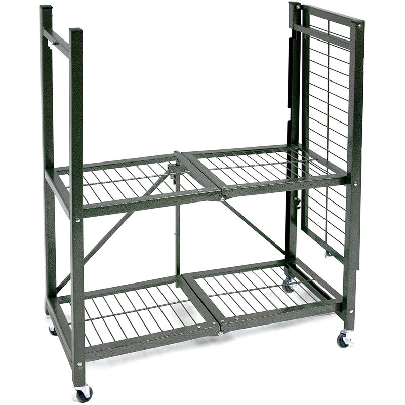 35.4'' W Metal Shelving Unit with Wheels