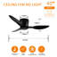 Flush Mount Ceiling Fan Without Light-408971535