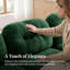 Élégant canapé modulaire vert à trois places modulaire - Tissu chenille doux, confort ergonomique, parfait pour le salon ou la chambre à coucher-309548593