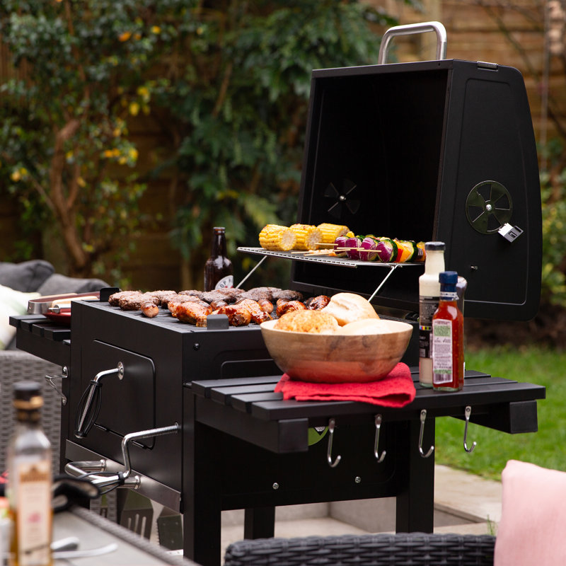 George Foreman 139cm W Barrel Charcoal Grill