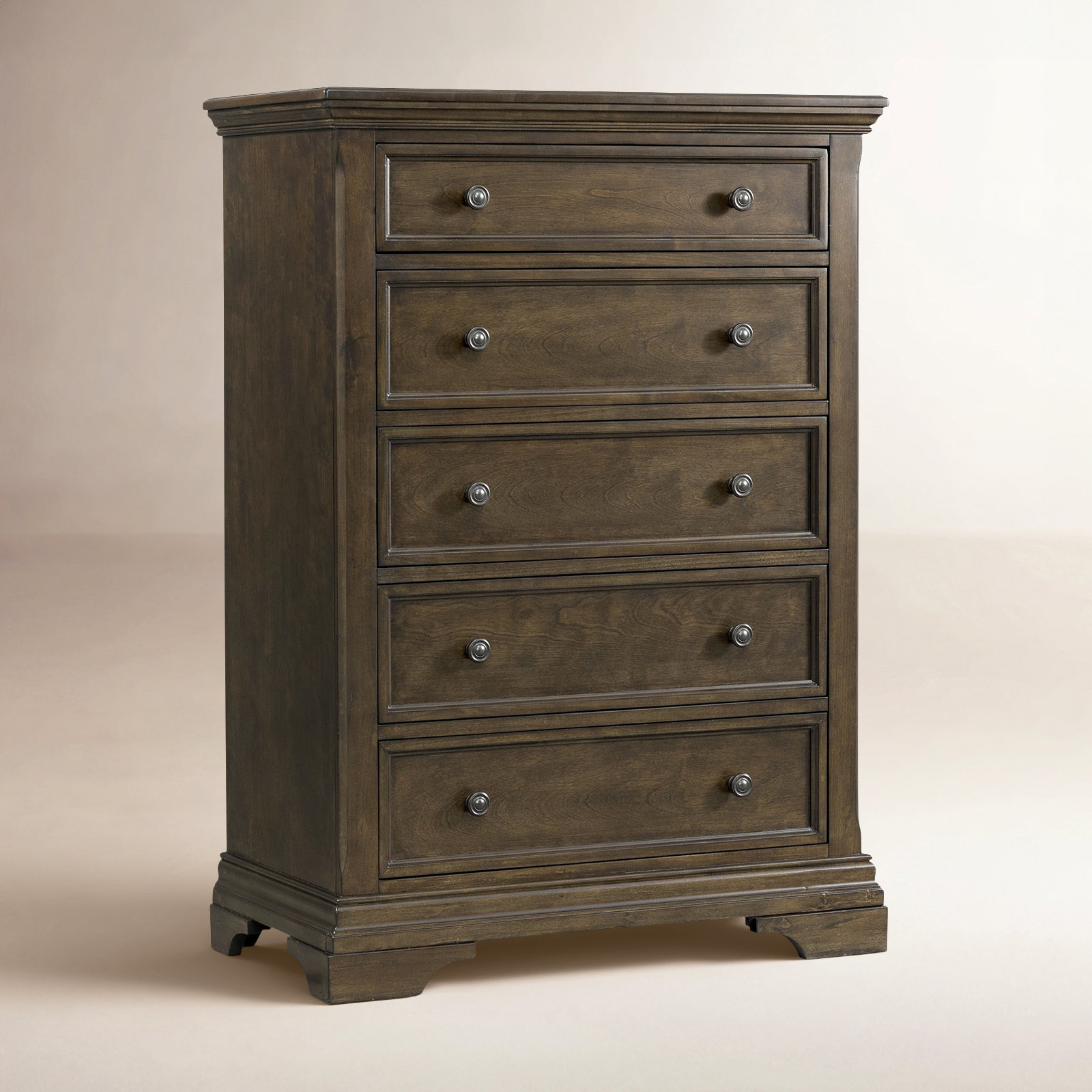 Shayla 5-Drawer Dresser, Rosewood
