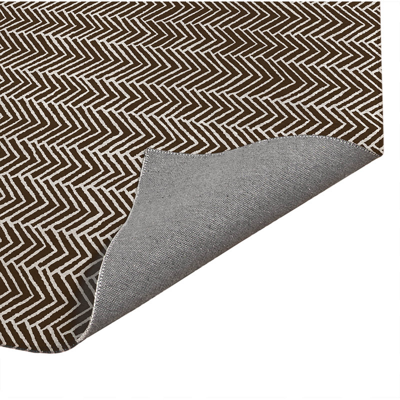Chevron Block Indoor Doormat, Mocha Brown, 60" W x 84" L