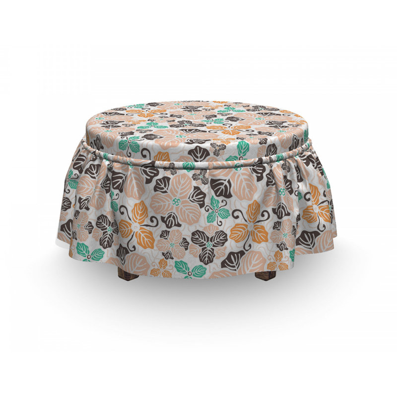 Housse pour repose-pieds abstrait de jardin spring