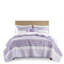 Courtepointe très grande / très grande taille, jeté, imprimé en microfibre, trois motifs floraux, coussin froncé, lavable à la machine 4 pièces - courtepointe, 2 taies décoratives, 1 jeté-118916132