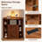 Corner Cabinet With Charging Station, Modern Home Office Storage Cabinet With 2 Outlets And 2 USB Ports, Triangle Bookshelf And Printer Stand With Barn Door For Small Spaces-1448005109
