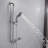 4-Spray Patterns 3.5 In. Wall Mount Handheld Shower Head 1.75 GPM With Slide Bar And Cleaning Spray In Polished Chorme