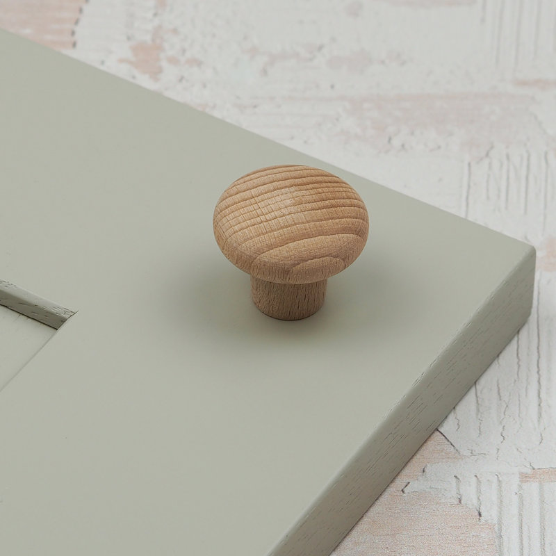 30mm Beech Wood Button Knob