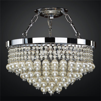 Plafonnier semi-encastré à plusieurs niveaux lustre style