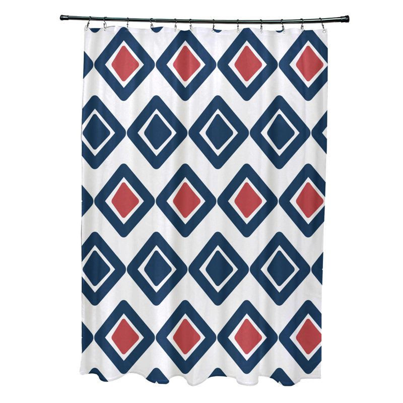 Rideau de douche simple Ferrier, Bleu