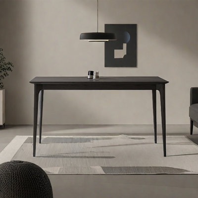 Dining table modern simple rectangular black