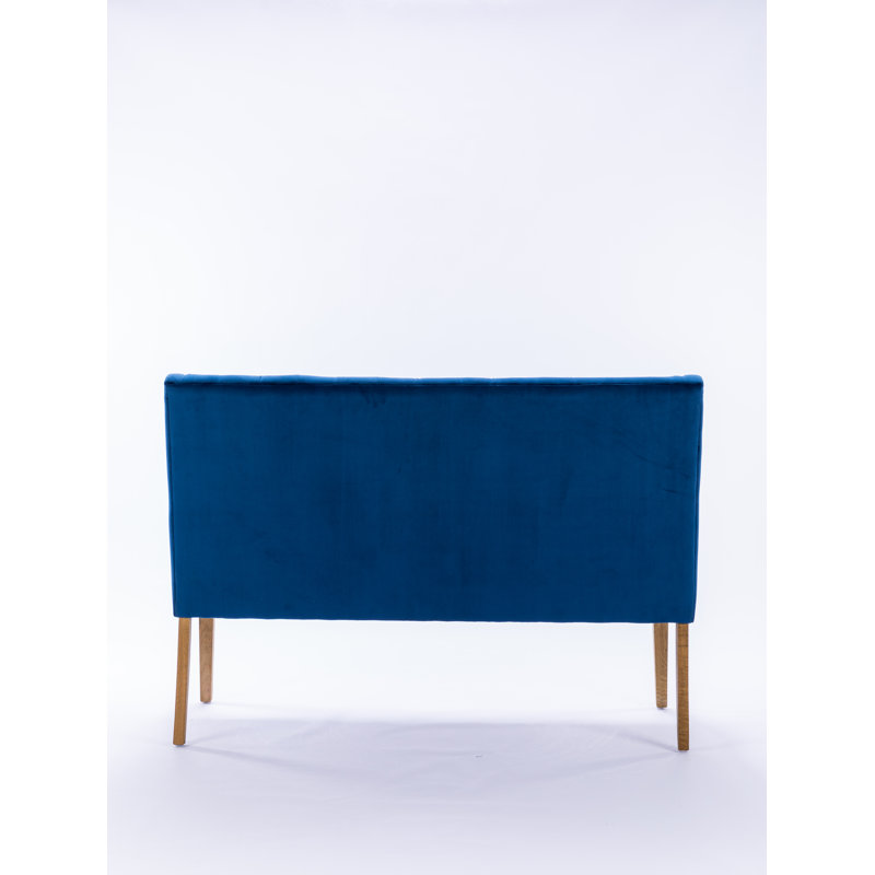 Mairead Upholstered Bench, 98cm H x 140cm W x 66cm D, Blue