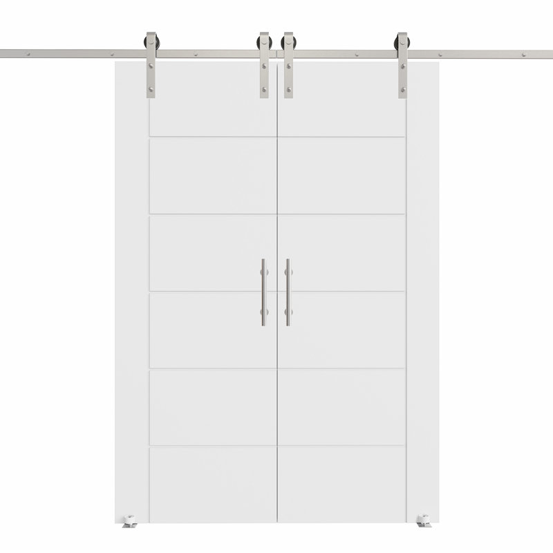 Porte de grange coulissante en bois 80 pi avec 80 po, 56 po x 80 po
