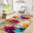 Chic Non-Woven Soft Type Printed Rug Featuring Intricate Floral and Geometric Design Ideal for Elevating Your Home Decor Aesthetics-114333998