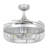 Carbondale 48" Retractable Blade Ceiling Fan with Light and Remote, Modern Fandelier Ceiling Fan, Patented Design Technology, Stronger Thicker Blades, Grey Silver-2011763023