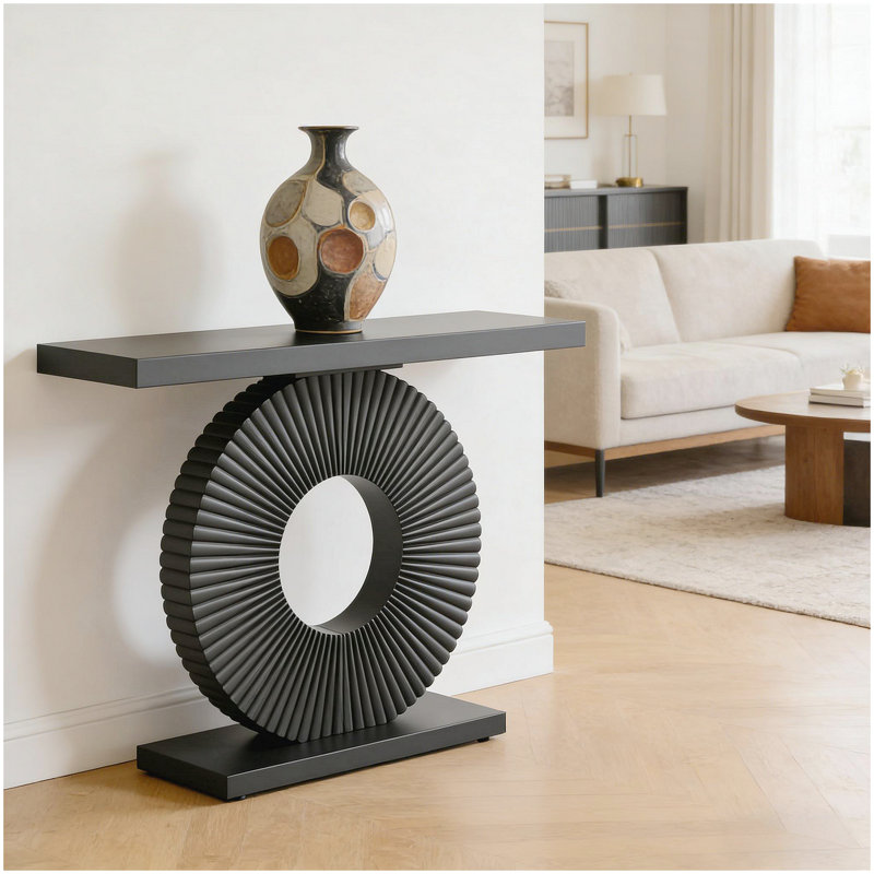 Stylish Wood Sofa Console Table | Gift Idea, Black