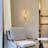 1-Light Dimmable Armed Sconce with Crystal Accents