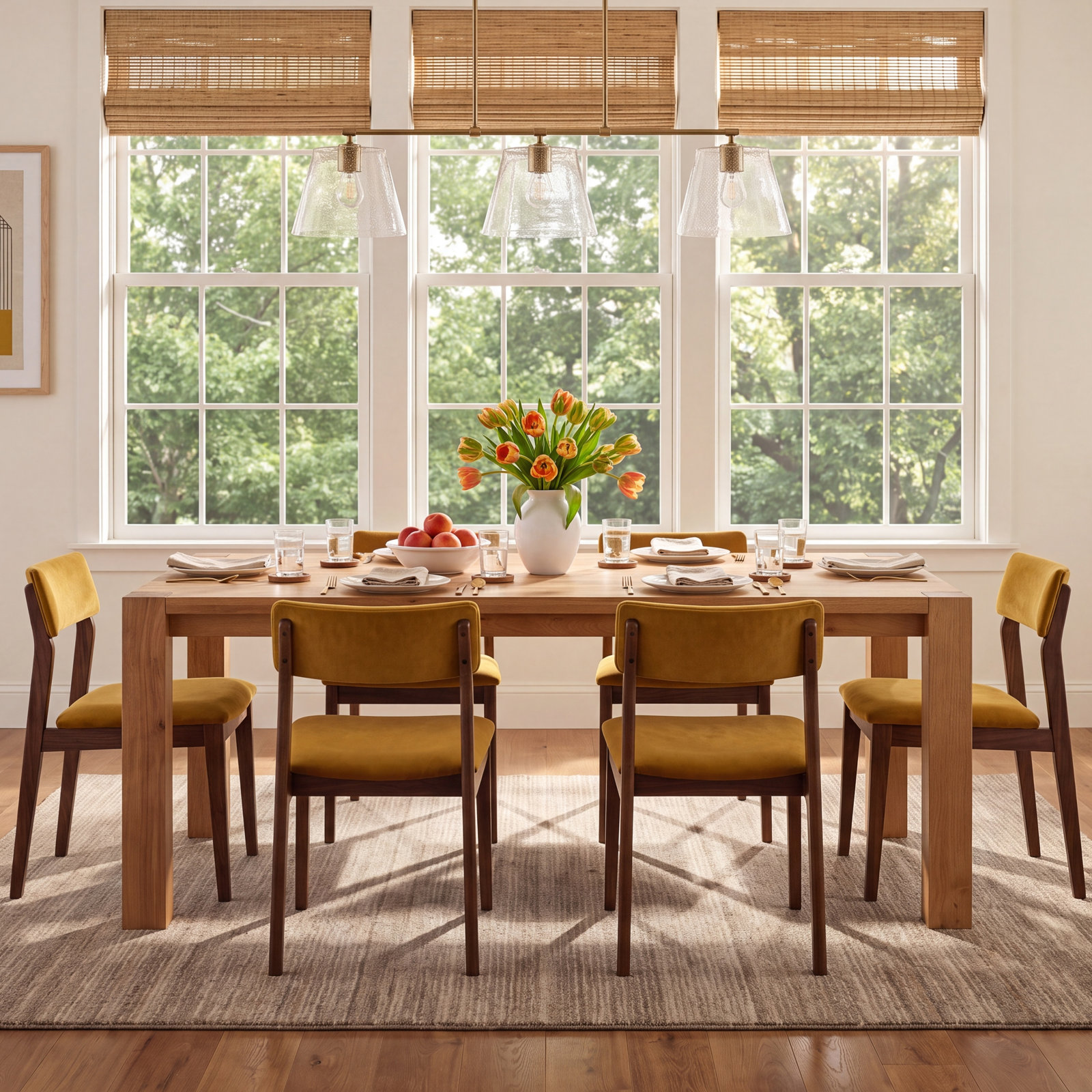 Dublin 122" Extendable Oak Dining Table