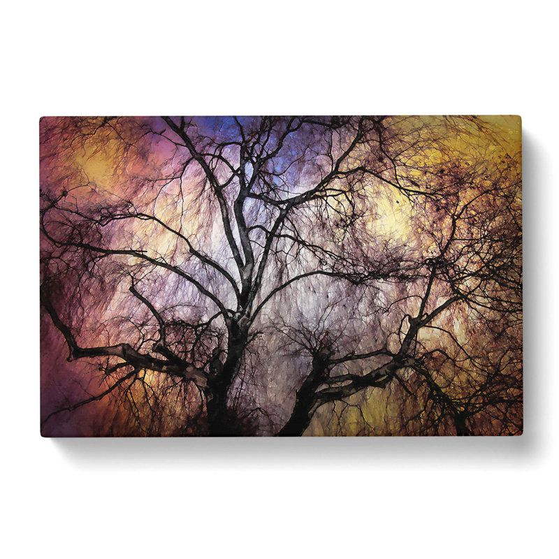Weeping Willow Tree In Abstract - Wrapped Canvas Painting, 35cm H x 50cm W x 3cm D