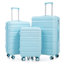 20 "/ 24" / 28 "3 pièces / ensemble en valise à roulettes en ABS, valise de cabine, couleur assortie, serrure à combinaison