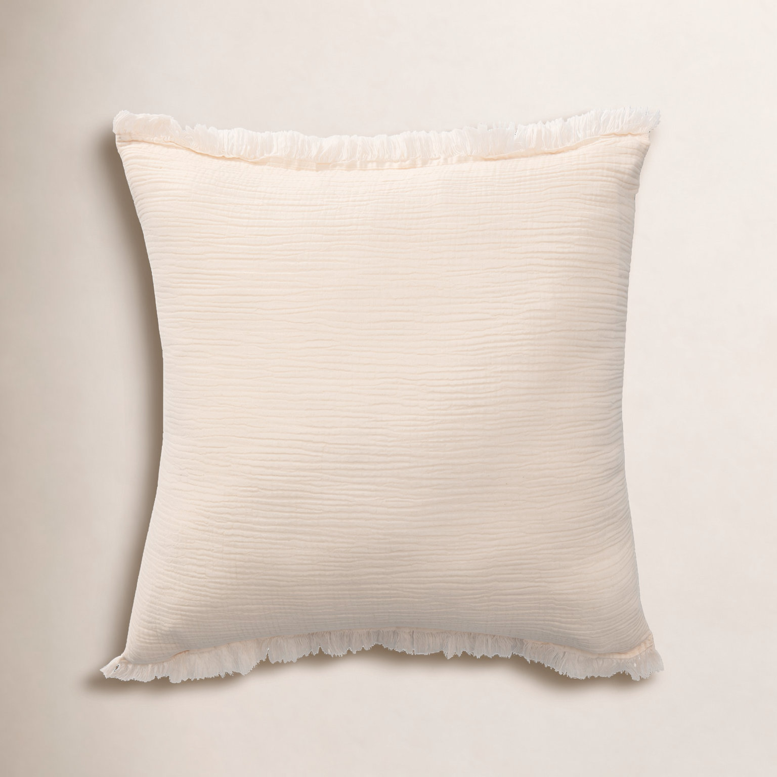Ava 20" x 20" Cotton Pillow Cover, Peach, Pillow Cover Only - No Insert
