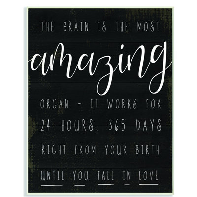 «Amazing Brain Love Black and White Inspirational Word Design», art textuel