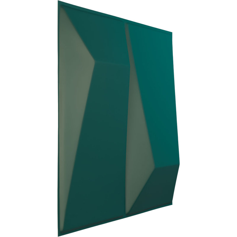 Panneau mural décoratif 3D Locke EnduraWall l 11 7/8 po x H 11 7/8 po, UltraCover Satin Lagoon (couvre 0,98 pi. Ca.)