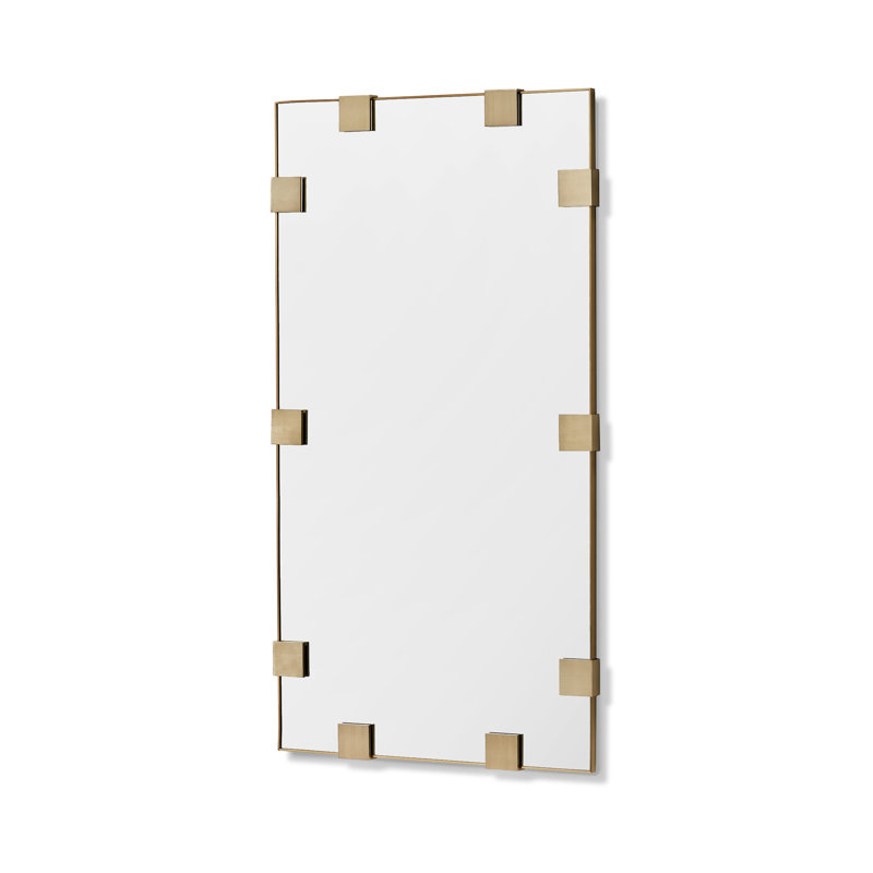 Nippon Flat Metal Beveled Wall Mirror, 60" x 32"