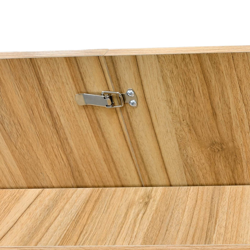 Table de salle à manger extensible avec pieds rayés et conception en arc, Naturel